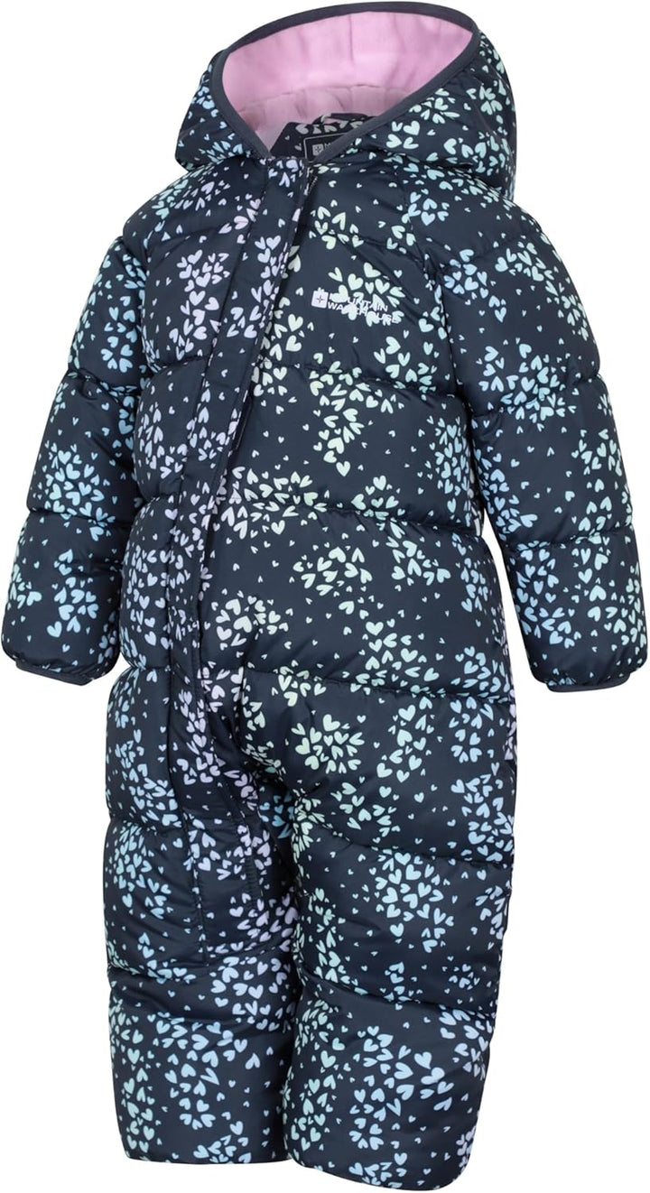 Mountain Warehouse Frosty Kinder Winter Anzug Gefüttert Schneeanzug 6-12 Monate Marineblau (Gedruckt