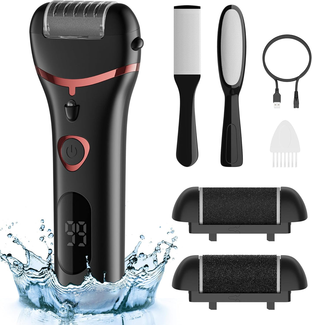 Hornhautentferner Elektrisch, Hornhaut Entfernen fuss Wiederaufladbar,Pedi Vac mit 3 Ersatzwalzen 2