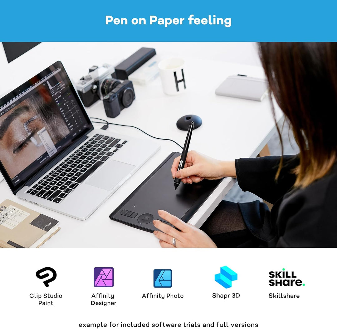 Wacom Intuos Pro Grafiktablett (Grösse: S)/Kleines, professionelles Stifttablett (inkl. Wacom Pro Pe