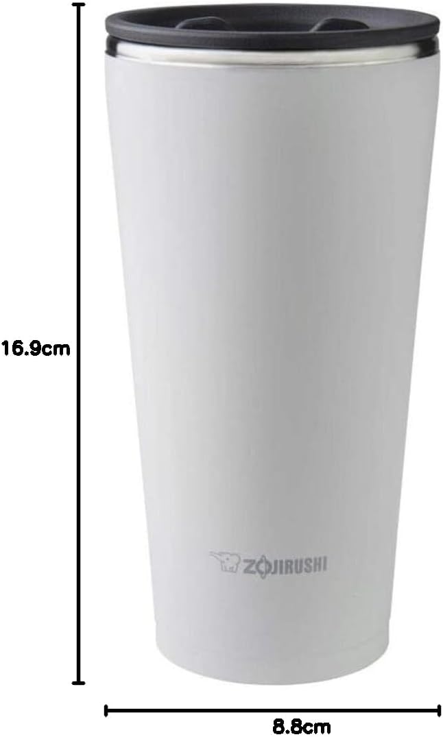 Zojirushi SX-FSE45WA Vakuum-Isolierbecher, Edelstahl, 425 ml, Weiss, Weiss
