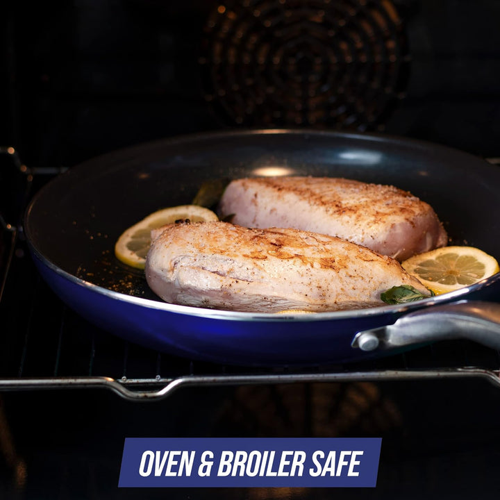 Blue Diamond Cookware Diamon Infused Bratpfanne (24cm), keramische Antihaftbeschichtung, PFAS-frei,