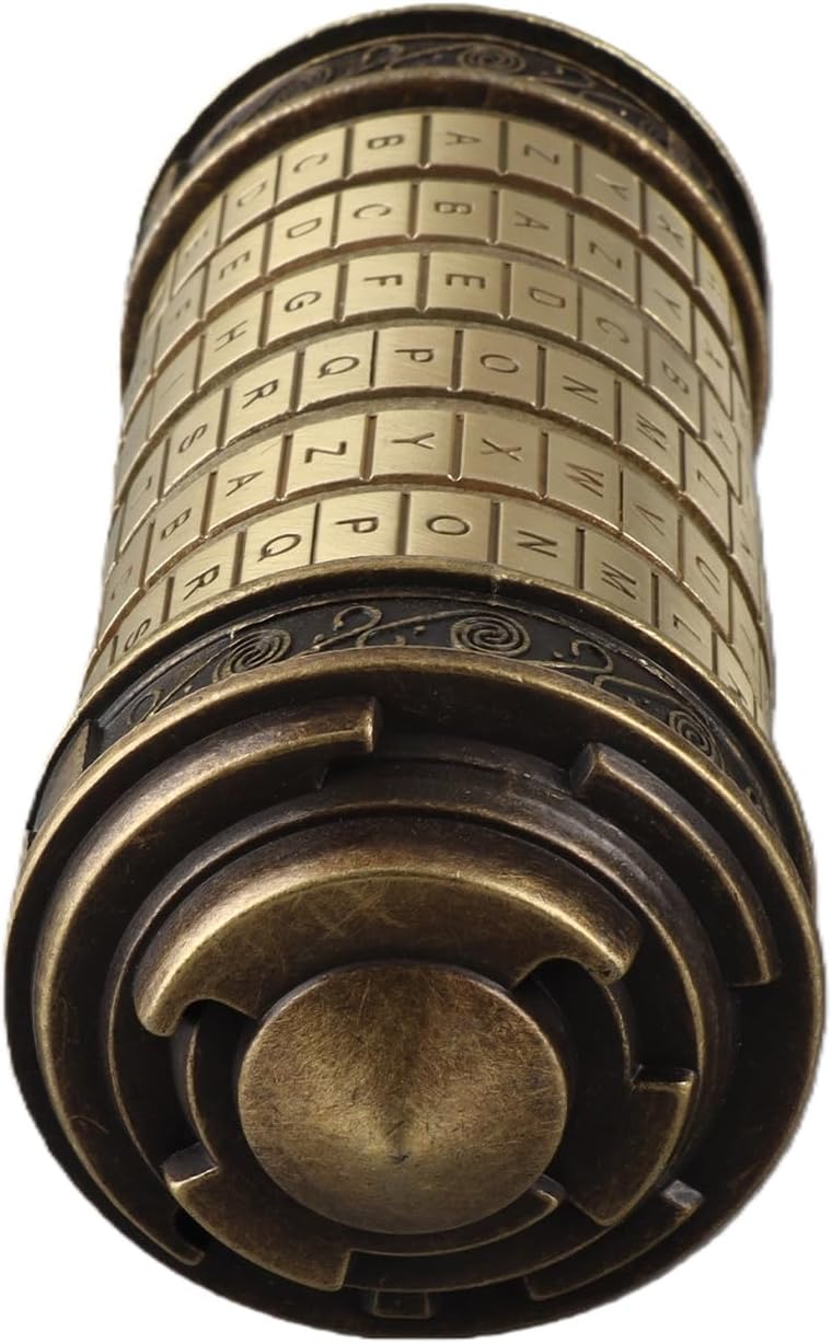 PUSOKEI Da Vinci Code Cryptex Schloss Mini Cryptex Valentinstag Geld Puzzle Box Schloss Ring Halter