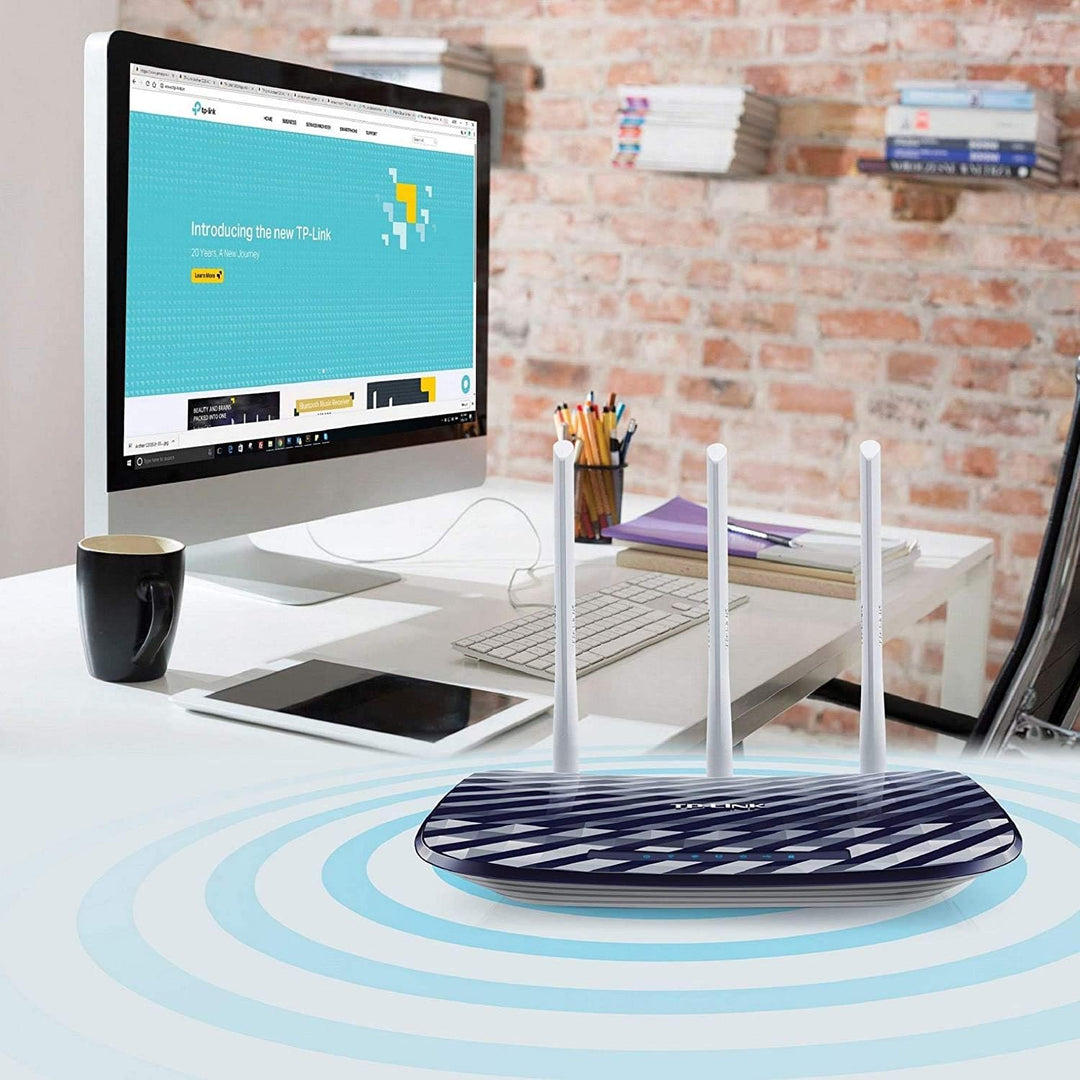 TP-Link Archer C20 Dual Band WLAN Router (300Mbit/s auf 2,4GHz + 433Mbit/s auf 5GHz, 4 10/100 LAN +