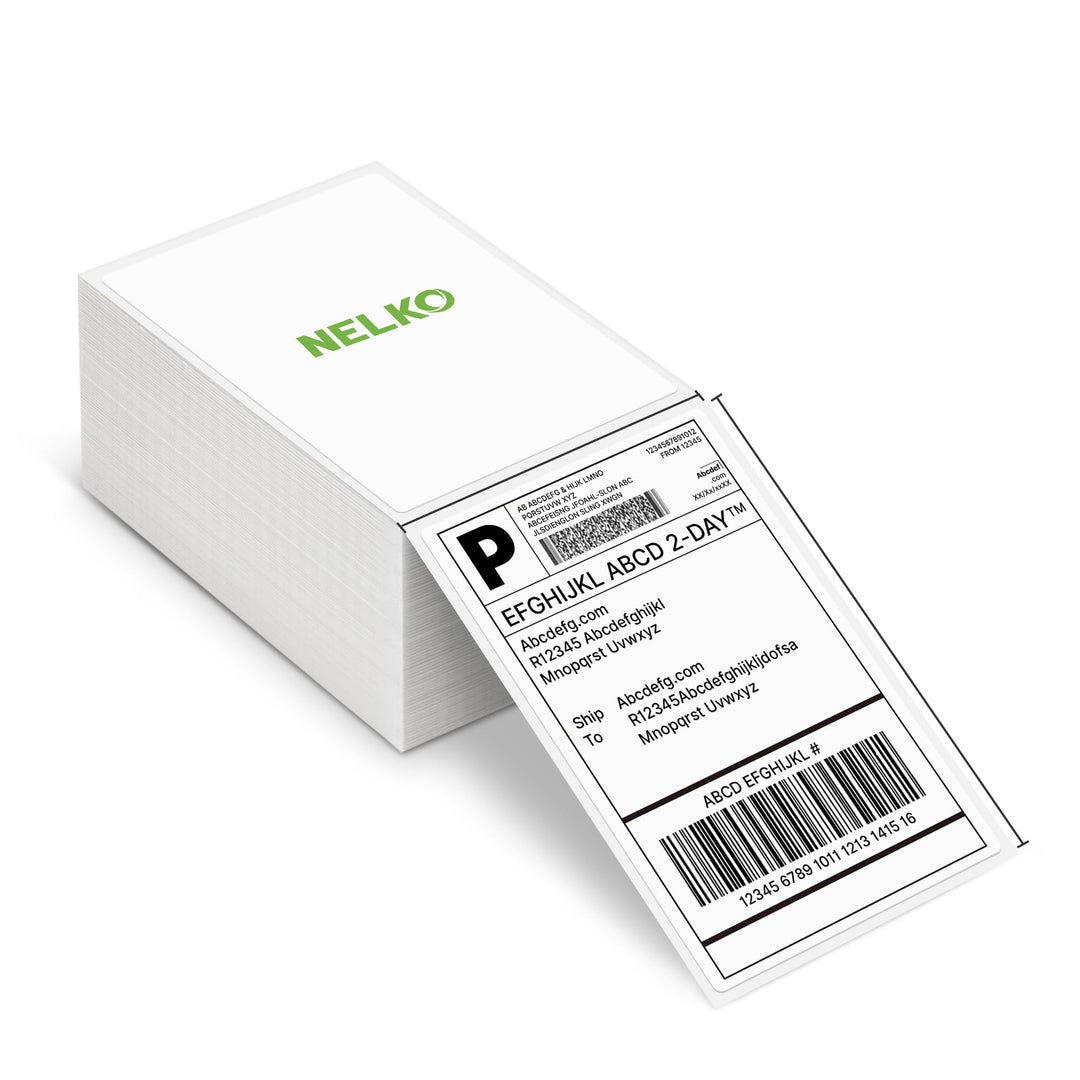 Thermodirekt-Versandetiketten (500 Stück, 10,2 x 15,2 cm), Nelko Thermo-Etiketten für Thermodrucker,