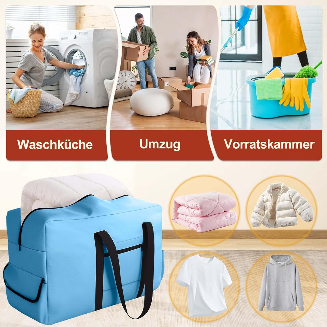 Extra Grosse Reisetasche, Wasserdicht Transporttasche, Heavy Duty Tragetasche mit verstärkten Griffe