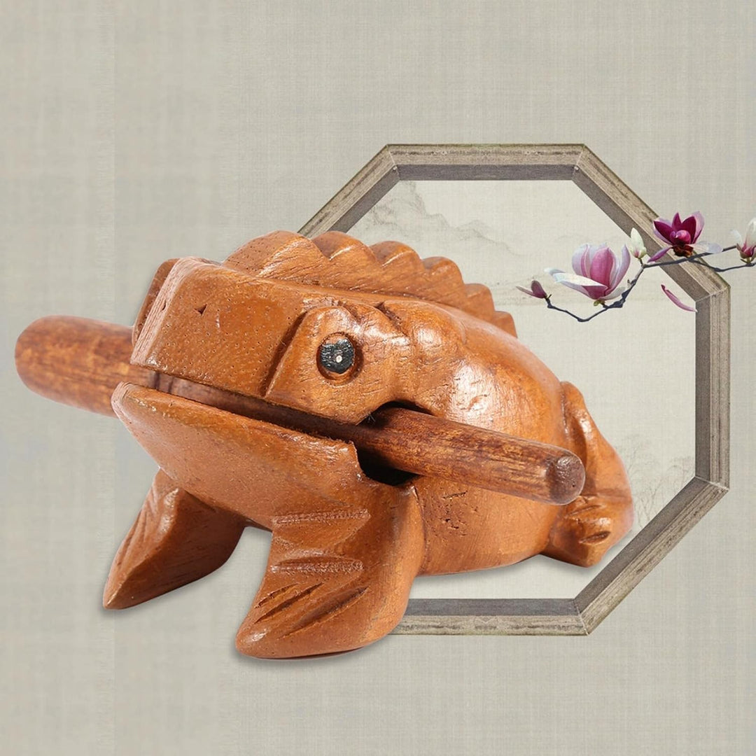 Tyenaza Hölzern Frosch Musikinstrument Knackfrosch Holzfrosch Thailand Traditionelles Handwerk Holz