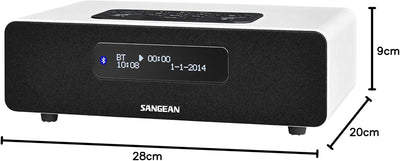 Sangean DDR-36 DAB+ Digitalradio (DAB+/UKW-Tuner, Bluetooth, Weckfunktion, Sleep-Timer, AUX-In) inkl