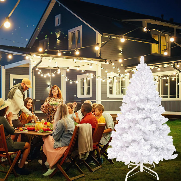 Gimisgu künstliche Weihnachtsbaum, 150cm PVC Künstlicher Christbaum mit 350 Spitzen, Einfacher Aufba