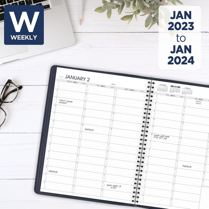 AT-A-GLANCE, 2023, Wochenterminbuch und Planer, 21,6 x 27,9 cm, Grösse L, Marineblau (7095020), navy