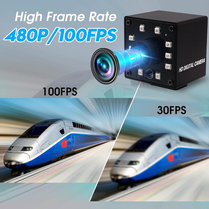 ELP USB Kamera 1080P Weitwinkel 170Grad Fisheye Webcam Full HD Nachtsicht Infrarot PC 100fps/60fps V
