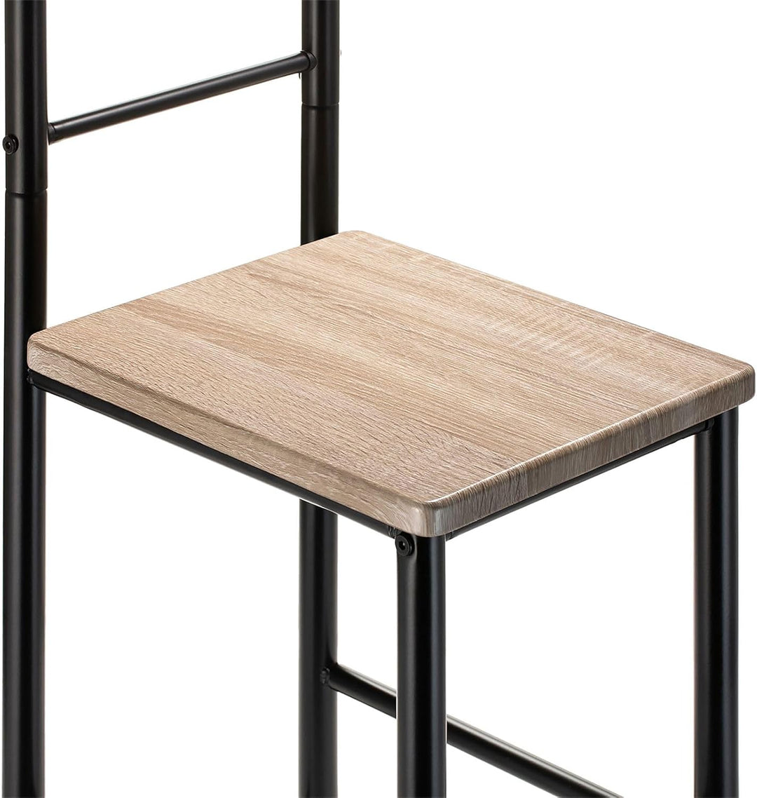 CARO-Möbel Herrendiener JIVO 2er-Set Stummer Diener Kleiderständer, Metallgestell schwarz und Ablage