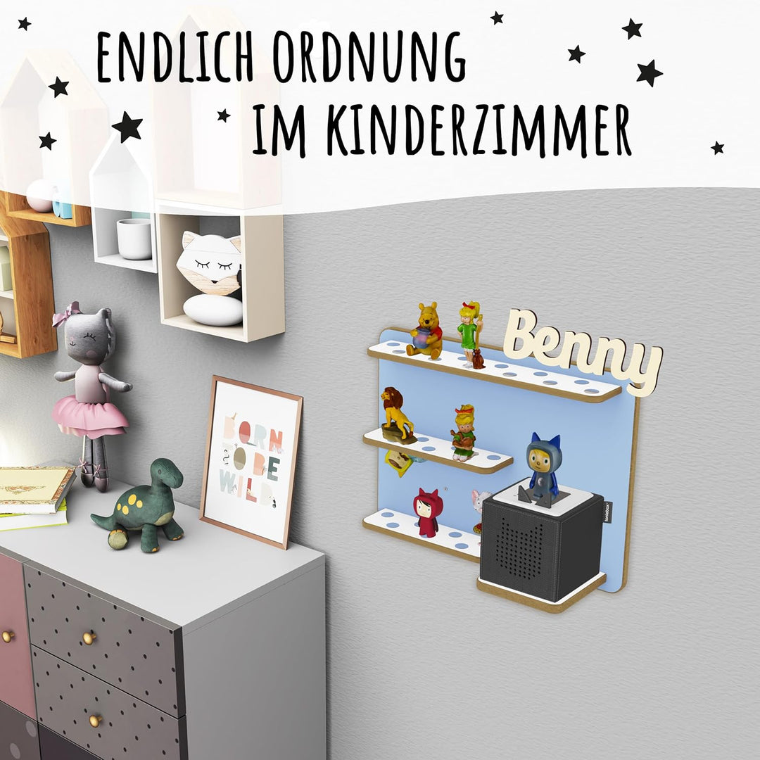 Regal für Toniebox, Wandregal für Tonie Figuren, Aufbewahrung für Tonies, Halterung für Toniebox (Ei