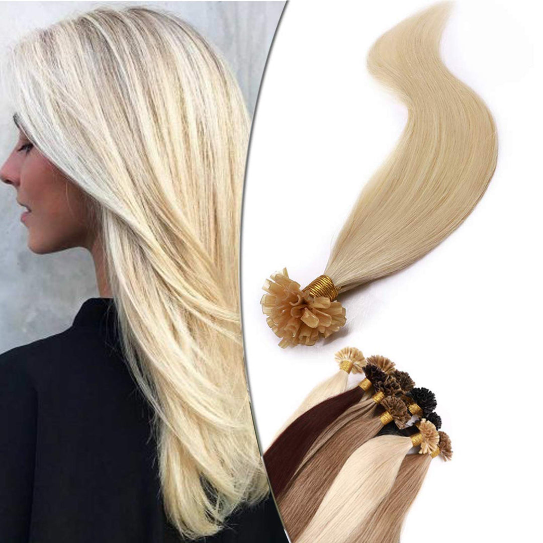 SEGO Bondings Extensions Echthaar U-Tip Keratin 1g/Strähne 50g/50 Strähnen Haarverlängerung Remy Hum