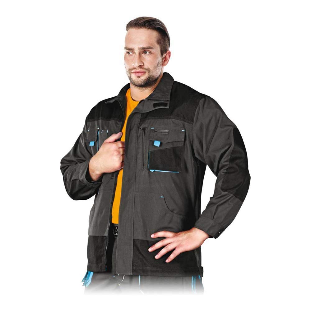 Leber & Hollman Herren Schutzjacke LH-FMN-J, 65% Baumwolle, 35% Polyester, 270 g/m2, Hochkragen, Rei