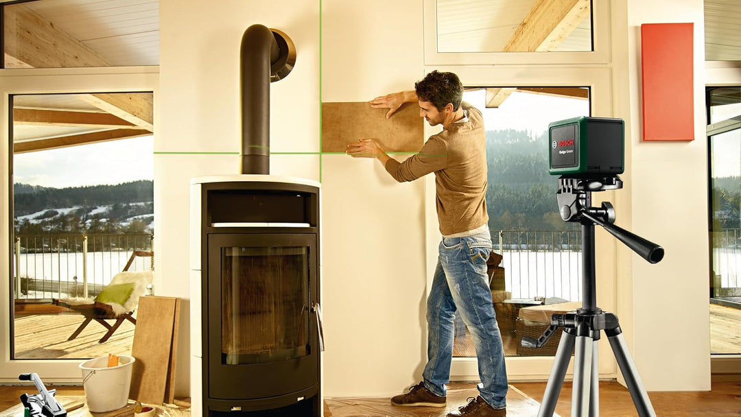 Bosch Home and Garden Bosch Kreuzlinienlaser Quigo Green mit Universalklemme MM 2 (grüner Laser für