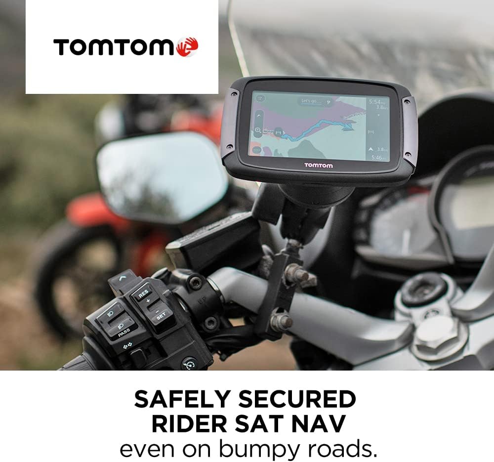 TomTom Motorrad Navi Rider 50 (4,3 Zoll) & Rider Motorradhalterungsset inklusive RAM für alle TomTom