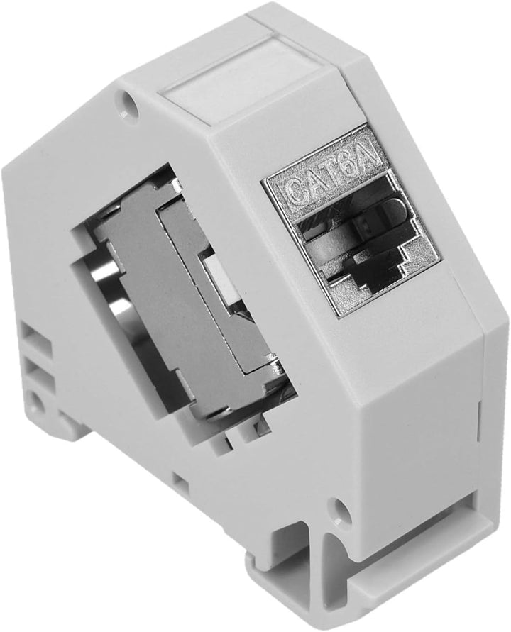 kwmobile Keystone Modul und Hutschienenadapter Set - passt auf genormte Hutschiene - 8X CAT 6A Modul