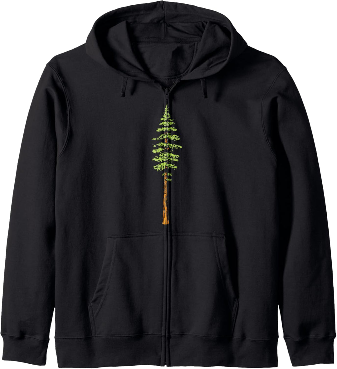 Minimalist Pine Tree Illustration Simple Hiking 80s Graphic Kapuzenjacke