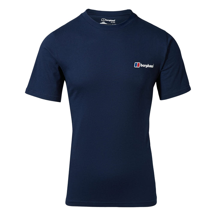 Organic T-Shirt mit klassischem Logo auf Vorder- und Rückseite L Dark Blau, L Dark Blau