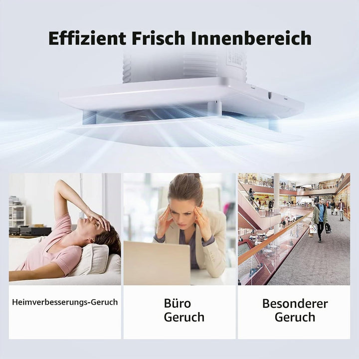 Abluftventilator 100mm Badlüfter Lüfter 100mm Rohrventilator - 12W Extra Leiser Luftentfeuchter für