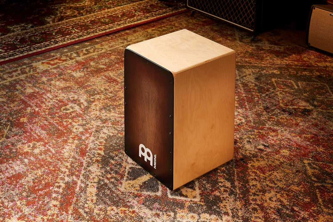 Meinl Percussion Woodcraft Cajon Instrument - Trommelkiste mit Snare und tiefem Bass Sound - Espress