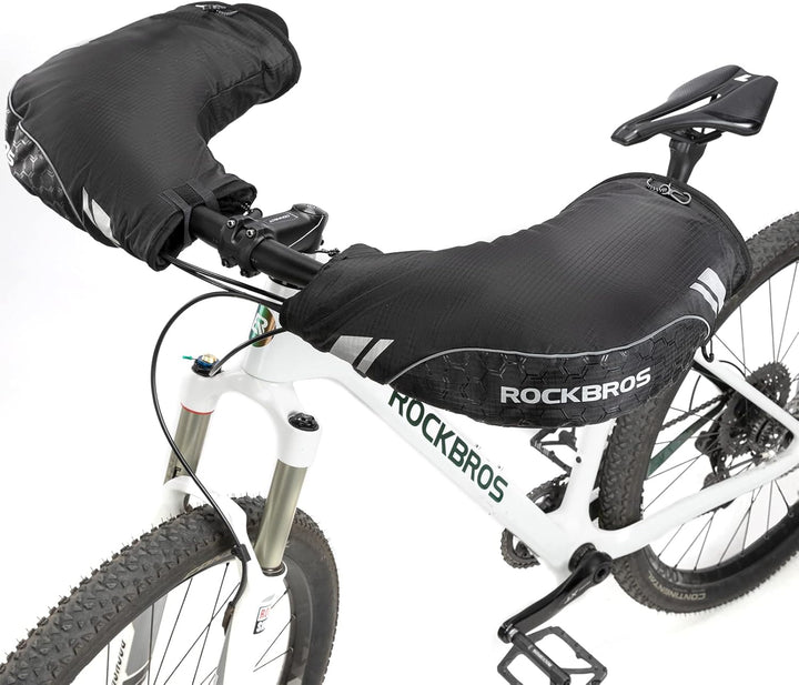 ROCKBROS Lenkerstulpen Lenker Handschuhe für Fahrrad Motorrad Roller Scooter Gefüttert Winddicht Was