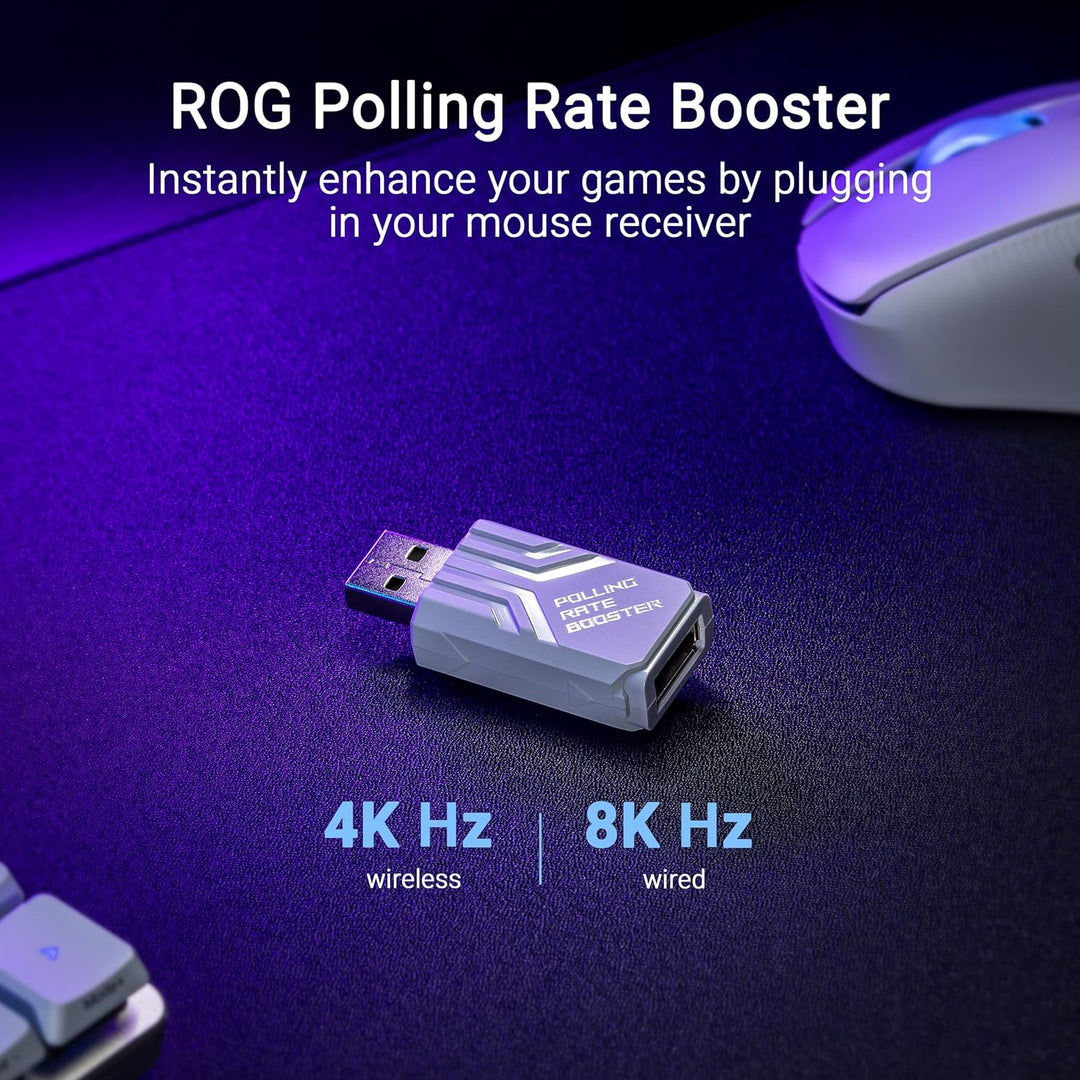 ASUS ROG Keris II Ace Wireless AimPoint White Gaming Maus | Weiss | ergonomisch, optischer Sensor RO
