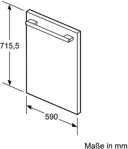 Bosch KUZ20SX0 Zubehör für Kühl-Gefrier-Kombinationen, Vorsatztür, Edelstahl, Made in Germany
