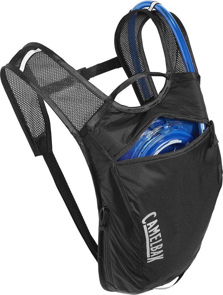 CamelBak Hydrobak Leichter Fahrrad-Trinkrucksack, 1,4 l Schwarz/Silber Trinkrucksack, Schwarz/Silber