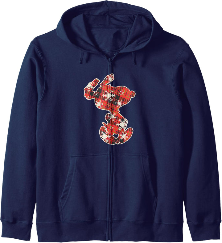 Peanuts Snoopy Feiertagsplaid Kapuzenjacke