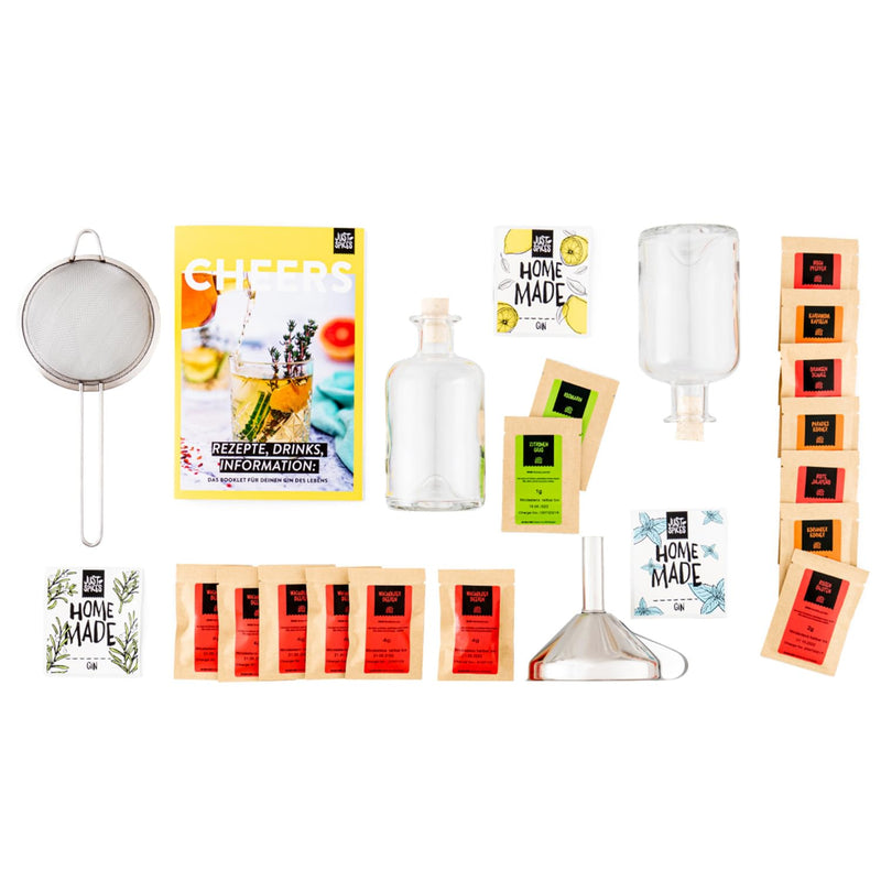 Just Spices Gin Set I Gin selber machen - 15 Hochwertige Botanicals und Gewürze + Rezepte I Geschenk