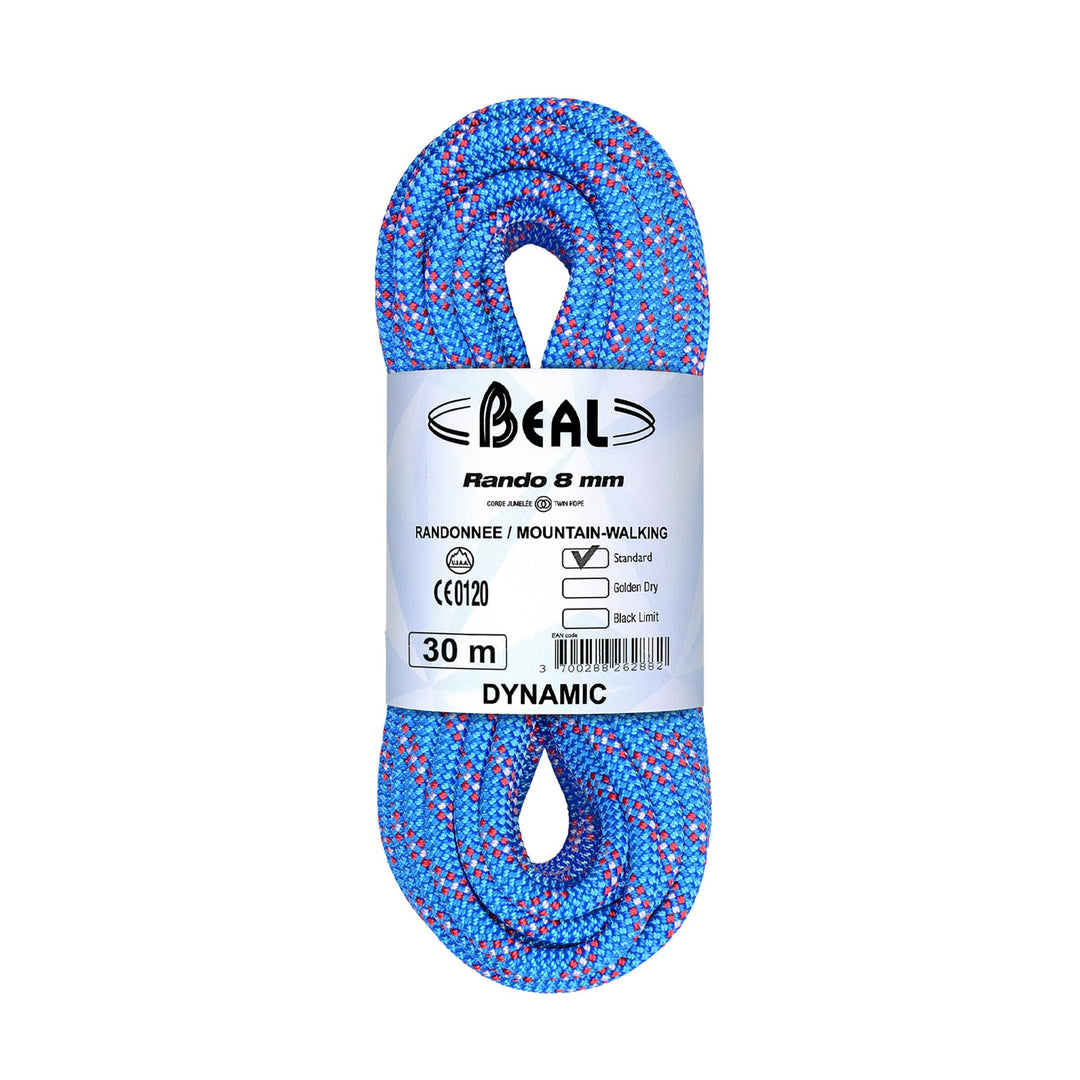 Beal Doppel- & Zwillings- & Halbseile Rando 8 Mm X 30 M Blue 20 m, Blue 20 m