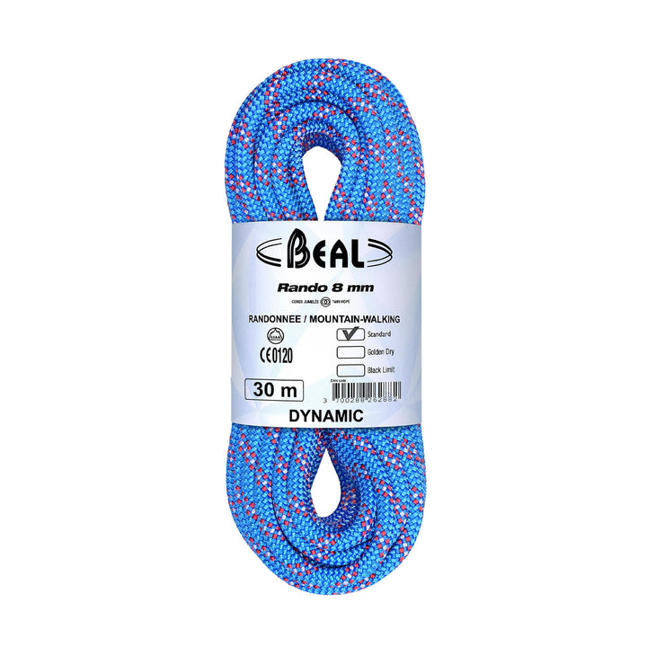 Beal Doppel- & Zwillings- & Halbseile Rando 8 Mm X 30 M Blue 20 m, Blue 20 m