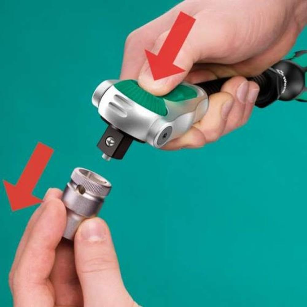 Wera 8100 SA 2 Zyklop Speed-Knarrensatz, 1/4 Zoll metrisch, Schwarz, 42-teilig, 05003533001 1/4 Zoll