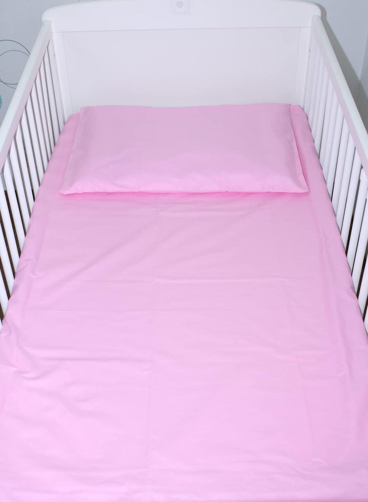 Baby Bettset Bettwäsche mit Himmel Chiffon - Rosa - Bettausstattung Set (4 teilig), 4 teilig