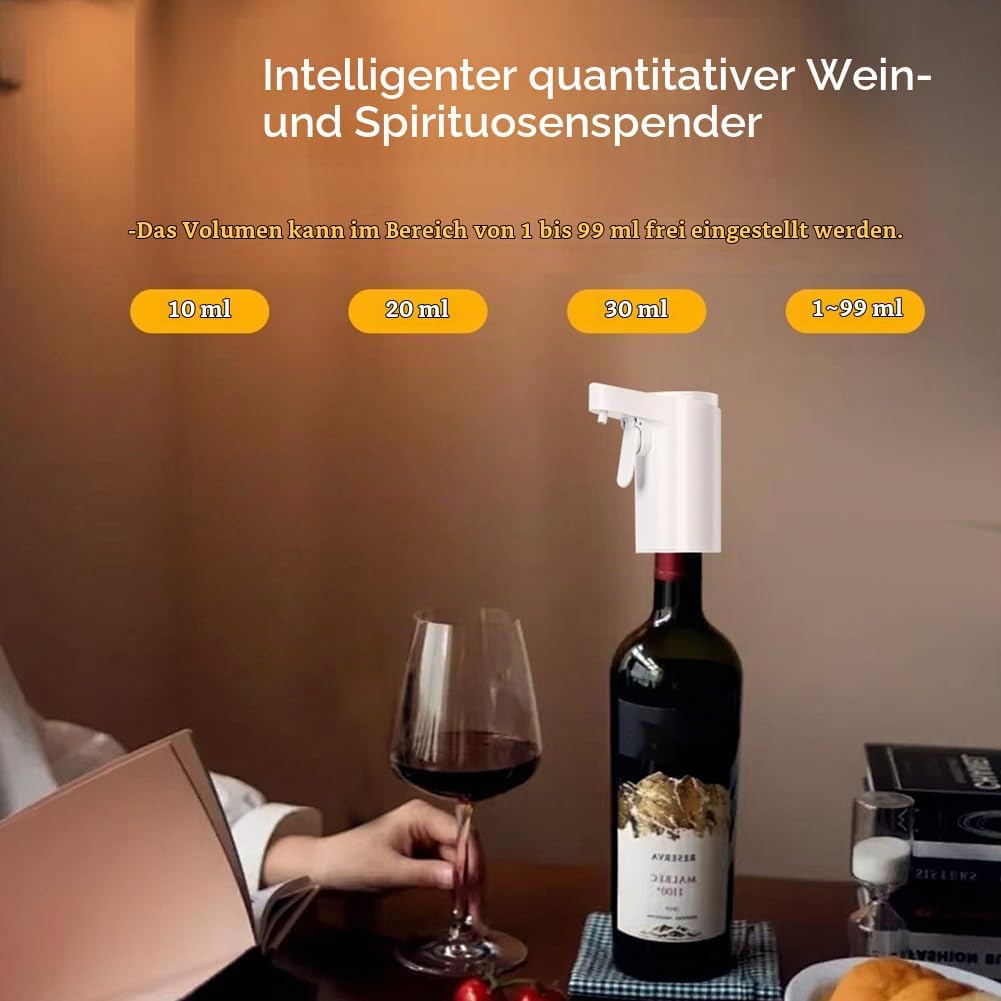 Elektrischer Wein &amp; Whisky Dekanter, Luftspender Elektrischer Weingurer Luftspender Pumpengurnerwein