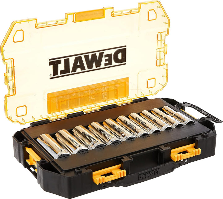 DEWALT Steckschlüsselsatz, SAE, 1/2 Zoll Antrieb, 10-teilig (DWMT73814) SAE Steckschlüsselsatz, SAE