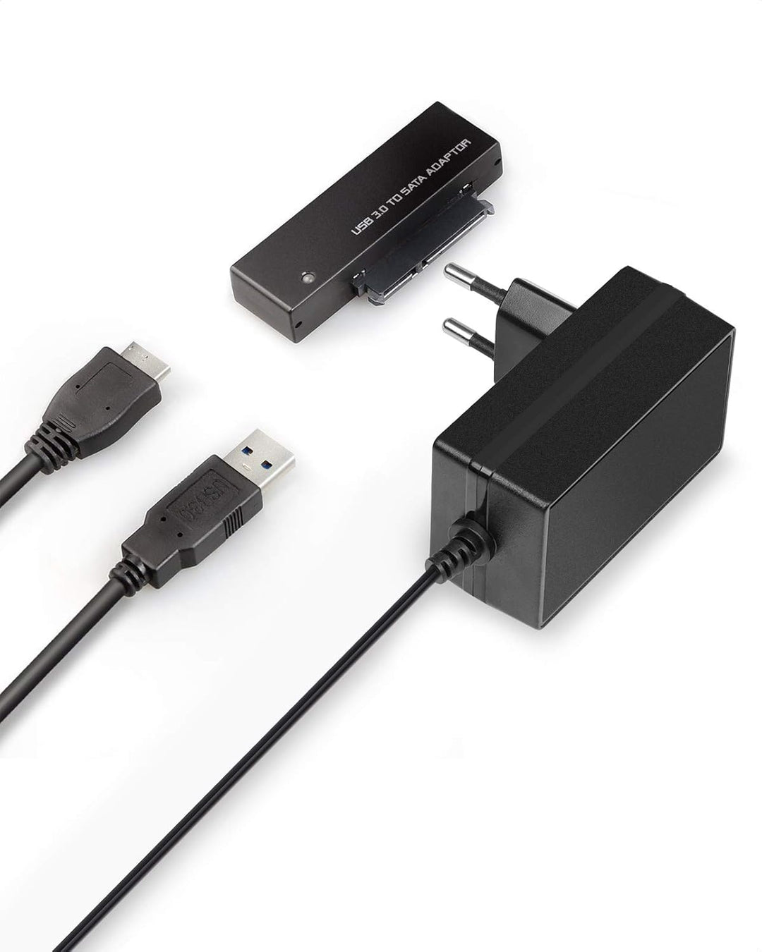 Inateck USB 3.0 zu SATA Konverter Adapter für 2.5/3.5 Zoll Laufwerke HDD SSD mit 12V 2A Netzteil.