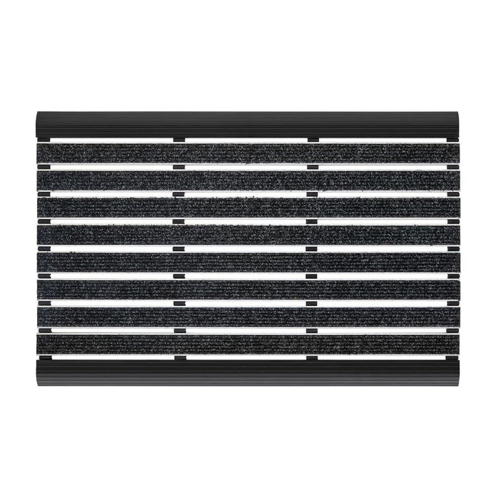 PANA Aluminium Türmatte (39x60cm) • Fussmatte Aussen • Schmutzfangmatte • Fussabtreter mit Nadelfilz
