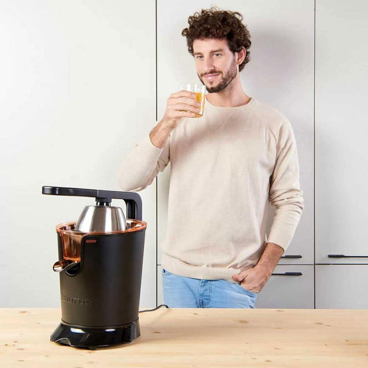 Taurus Easy Press 600 - Entsafter mit elektrischem Hebel. 600W. AC Motor. 2 Zapfen für alle Zitrusfr