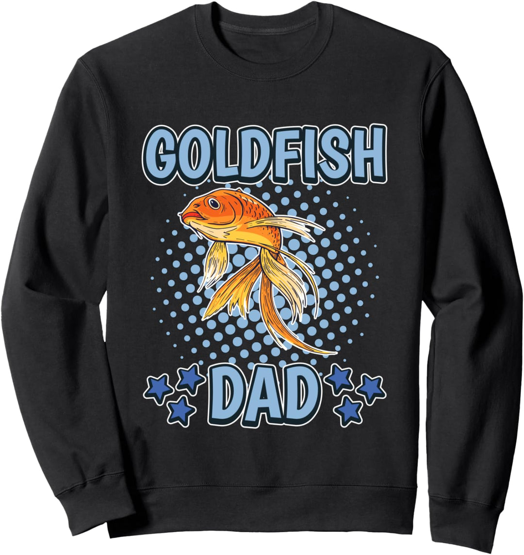 Herren Goldfish Dad Papa Vatertag Goldfisch Sweatshirt