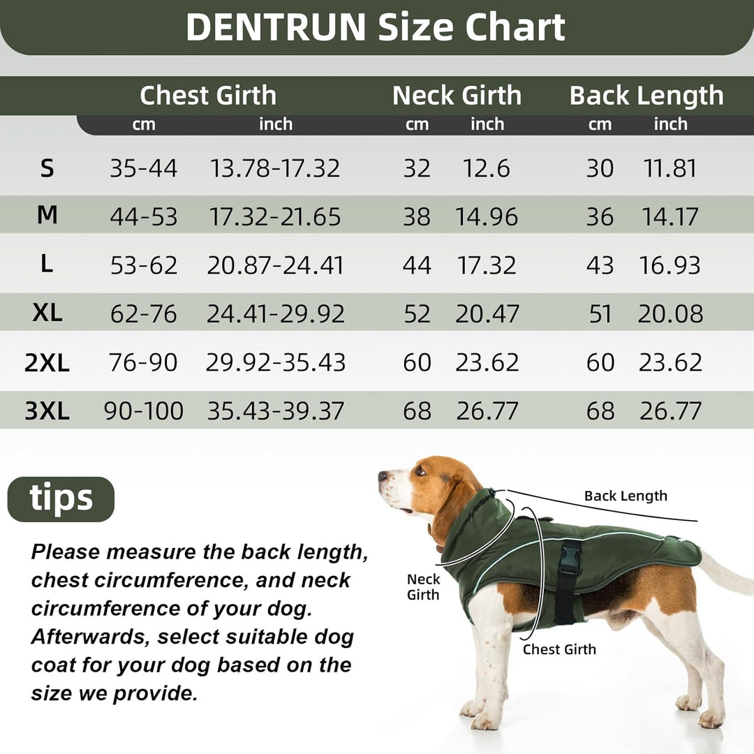 DENTRUN Hundemantel Grosse Hunde, Ärmellose wasserdichte Hundejacke, Hunde Reflektierende Fleecejack