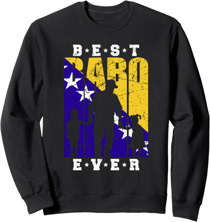 Otac Vatertag Zweifacher Papa Bosnischer Vater Best Babo Sweatshirt