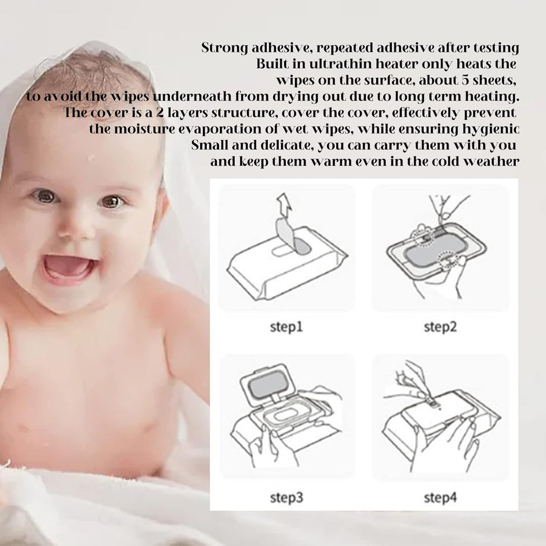 Baby-Feuchttuchwärmer, Tragbarer Feuchttuchspender mit Konstanter Temperatur, Hält Feuchttücher Warm