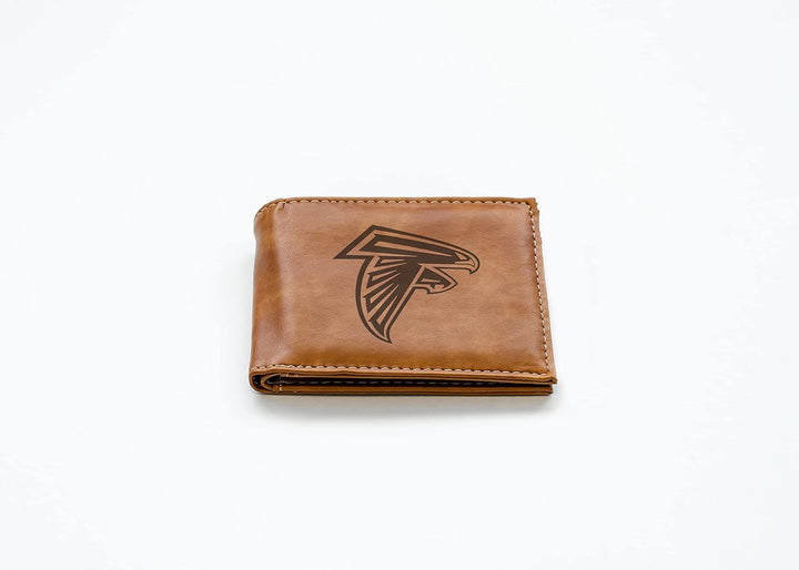 Rico Industries NFL Geldbörse mit Lasergravur, Braun Atlanta Falcons, Atlanta Falcons