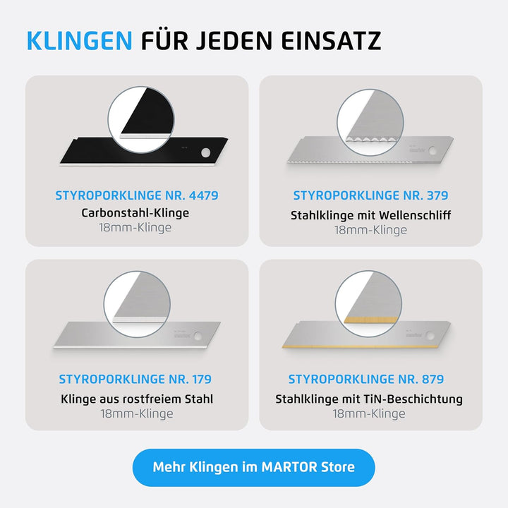 MARTOR SECUBASE Black Edition I Premium Sicherheitsmesser mit Klingenrückzug & extra langer Carbonst