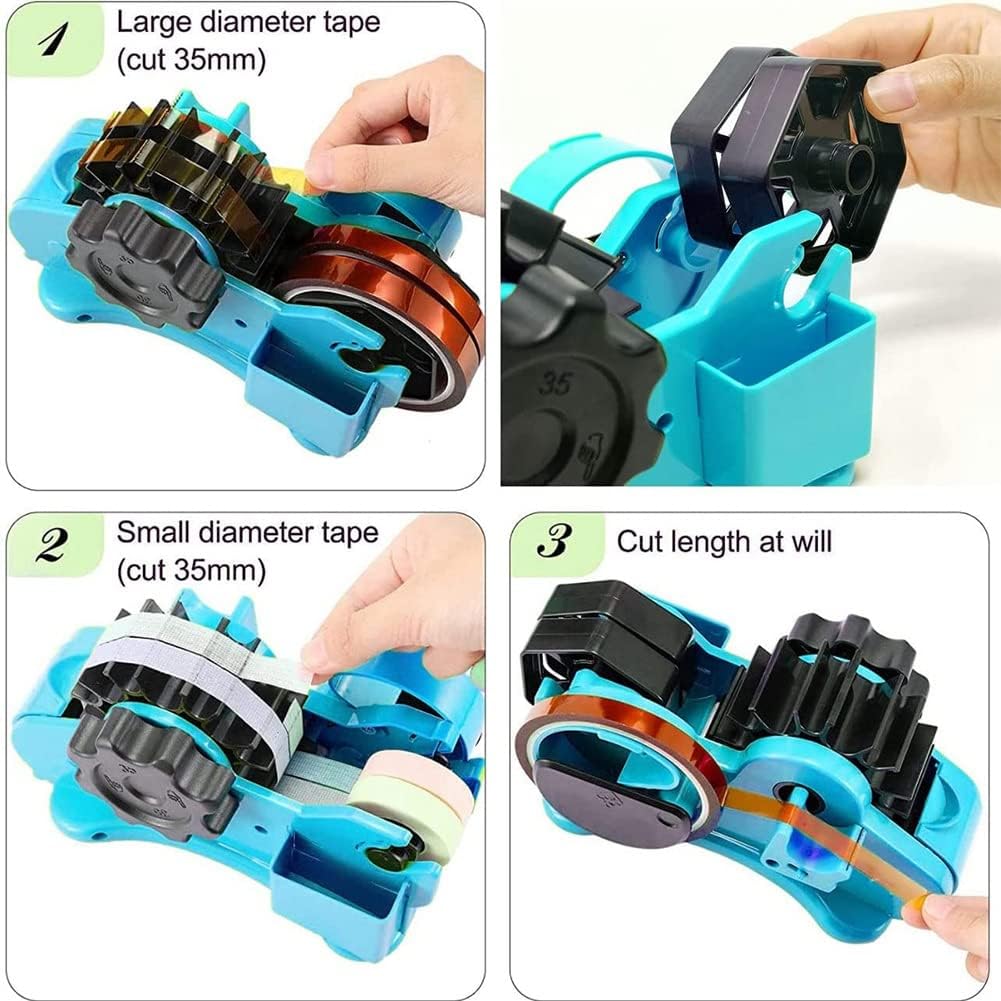 Klebeband Abroller, Tischabroller für Klebeband, Mehrfach Rollen Schnitt Paketband Abroller, Tragbar