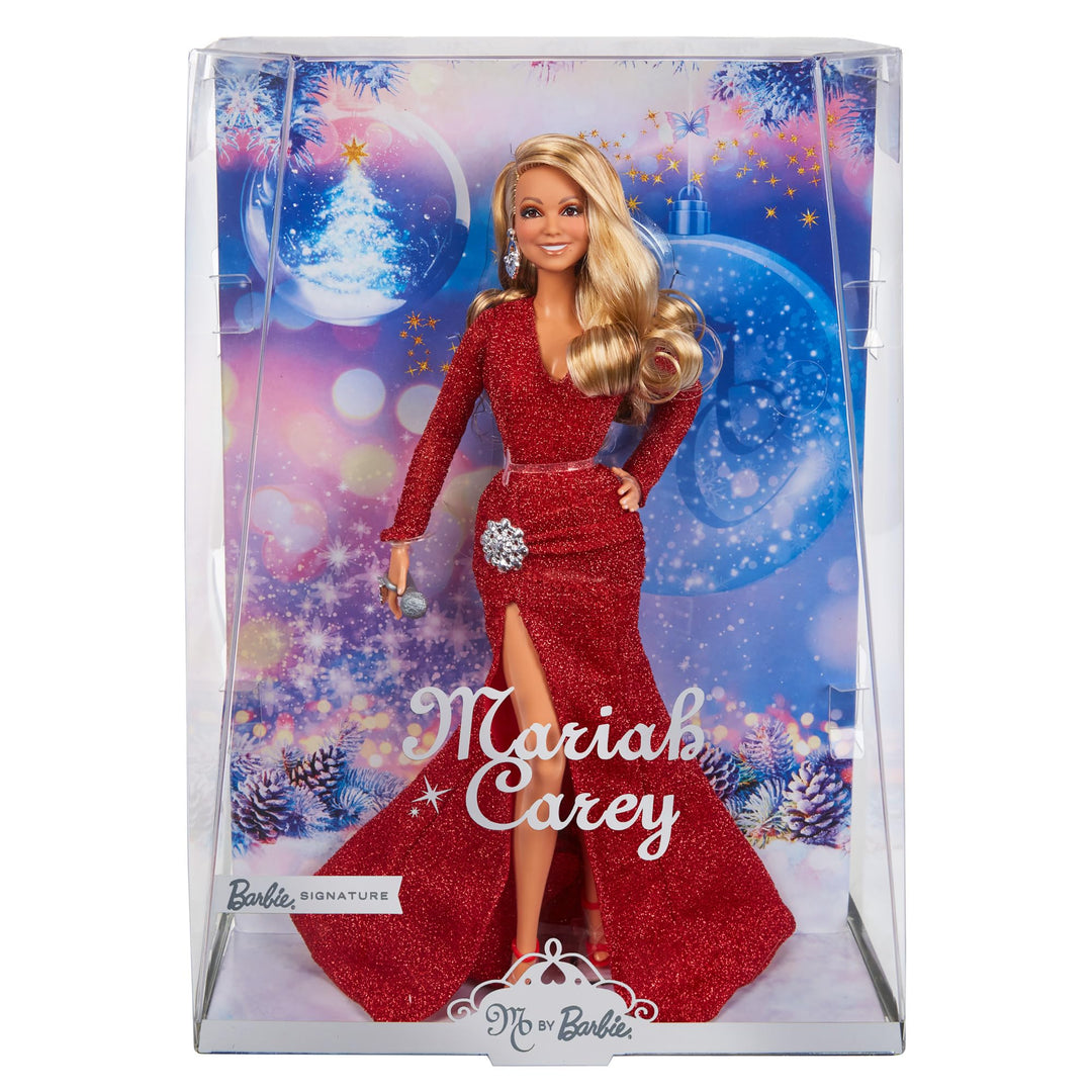 BARBIE Mariah Carey - Sammelpuppe mit glänzender roter Robe, Rüschen, Schlitz, glamouröse Locken, si