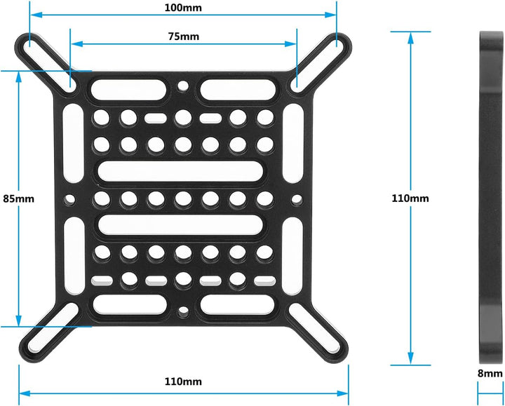CAMVATE Mehrzweck-Käseplatte mit 75 x 75 mm und 100 x 100 mm VESA-Halterung – 3290