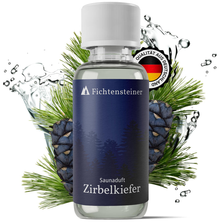 Fichtensteiner Saunaaufguss Zirbelkiefer - Sauna Aufgussmittel - Ergiebiger Sauna Aufguss für bis zu
